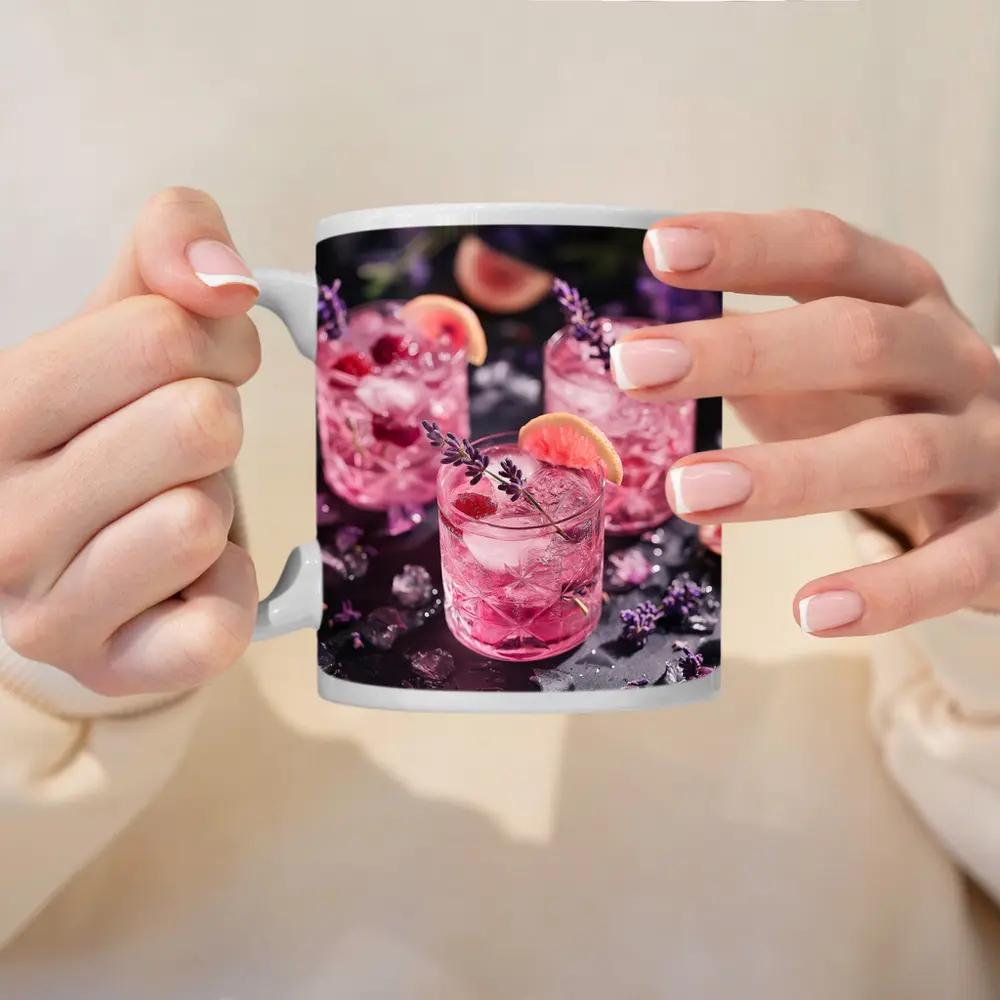 Pink Lavender Cocktails With Grapefruit Ice – Mugs
