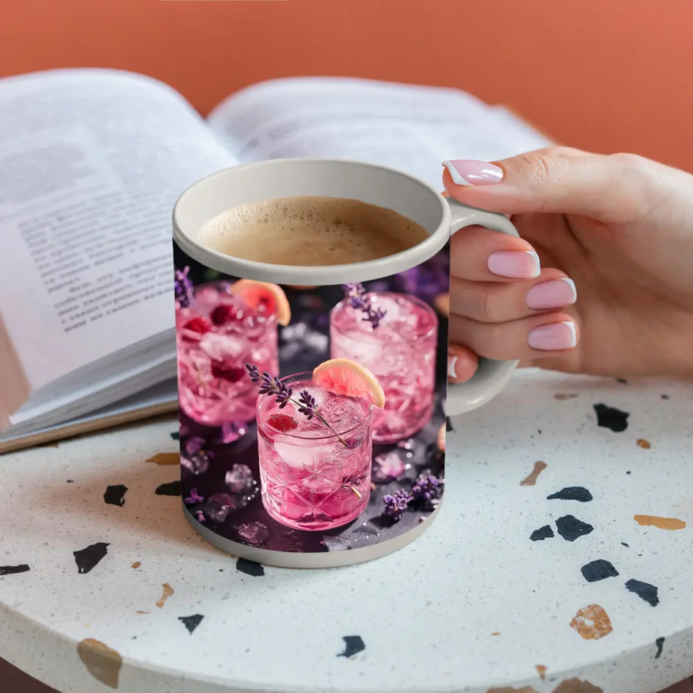 Pink Lavender Cocktails With Grapefruit Ice – Mugs