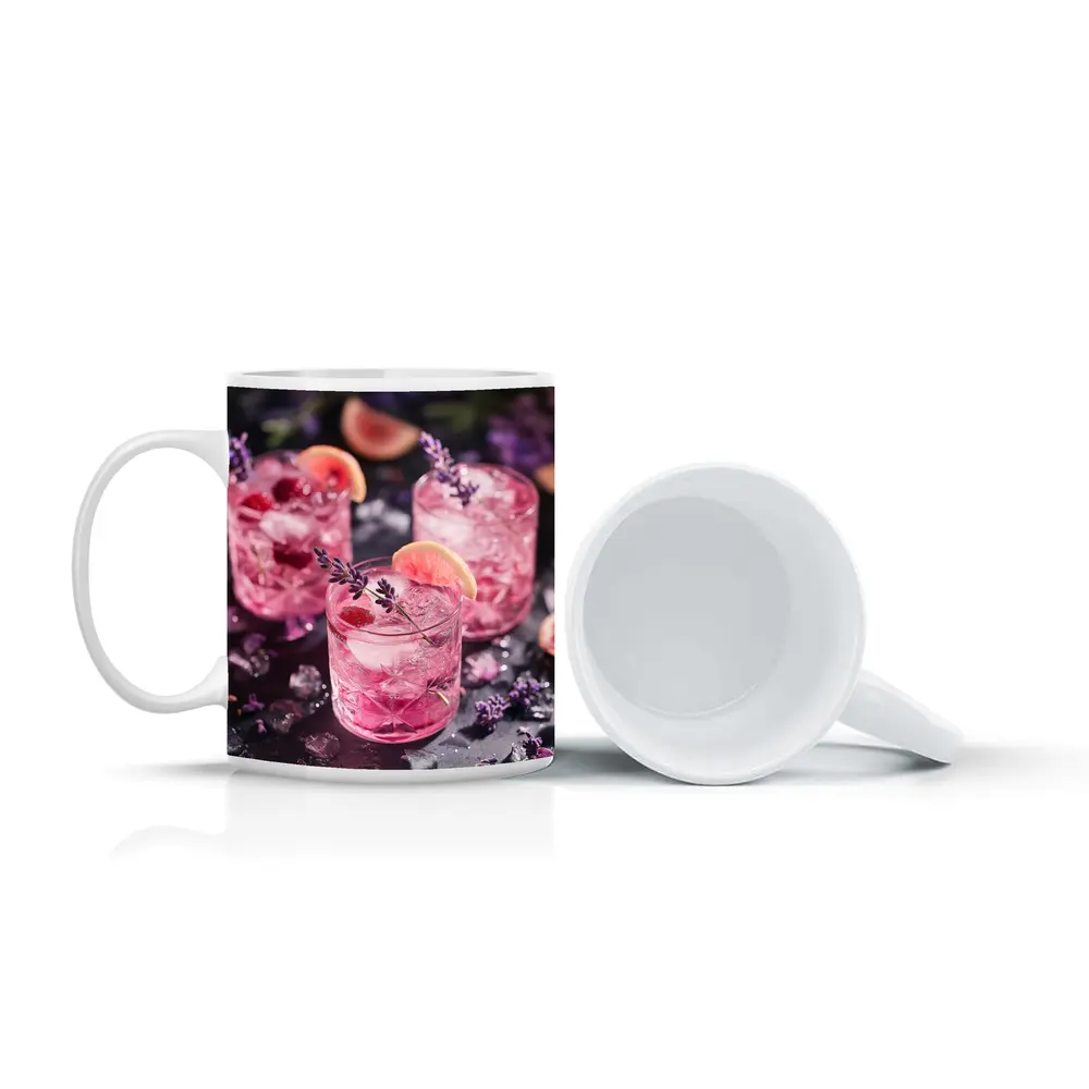 Pink Lavender Cocktails With Grapefruit Ice – Mugs