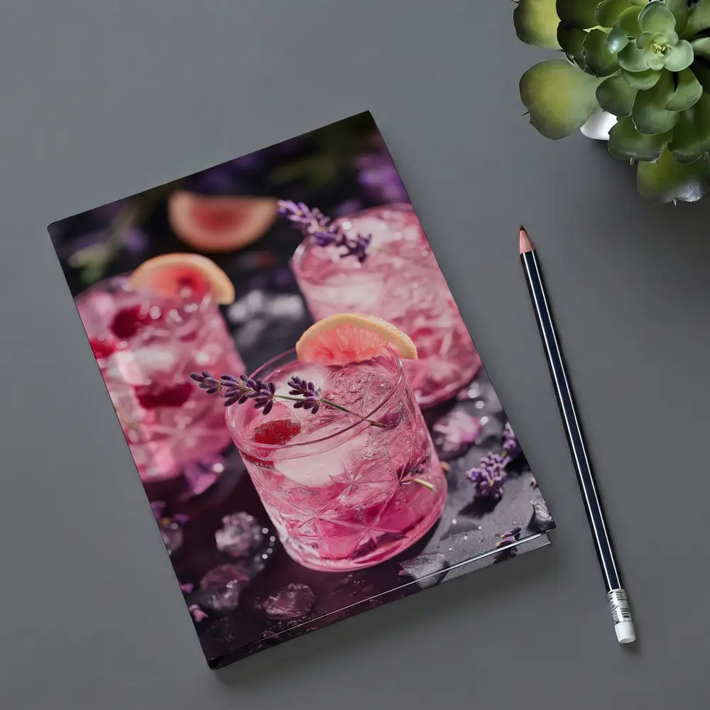 Pink Lavender Cocktails With Grapefruit Ice – Notebooks
