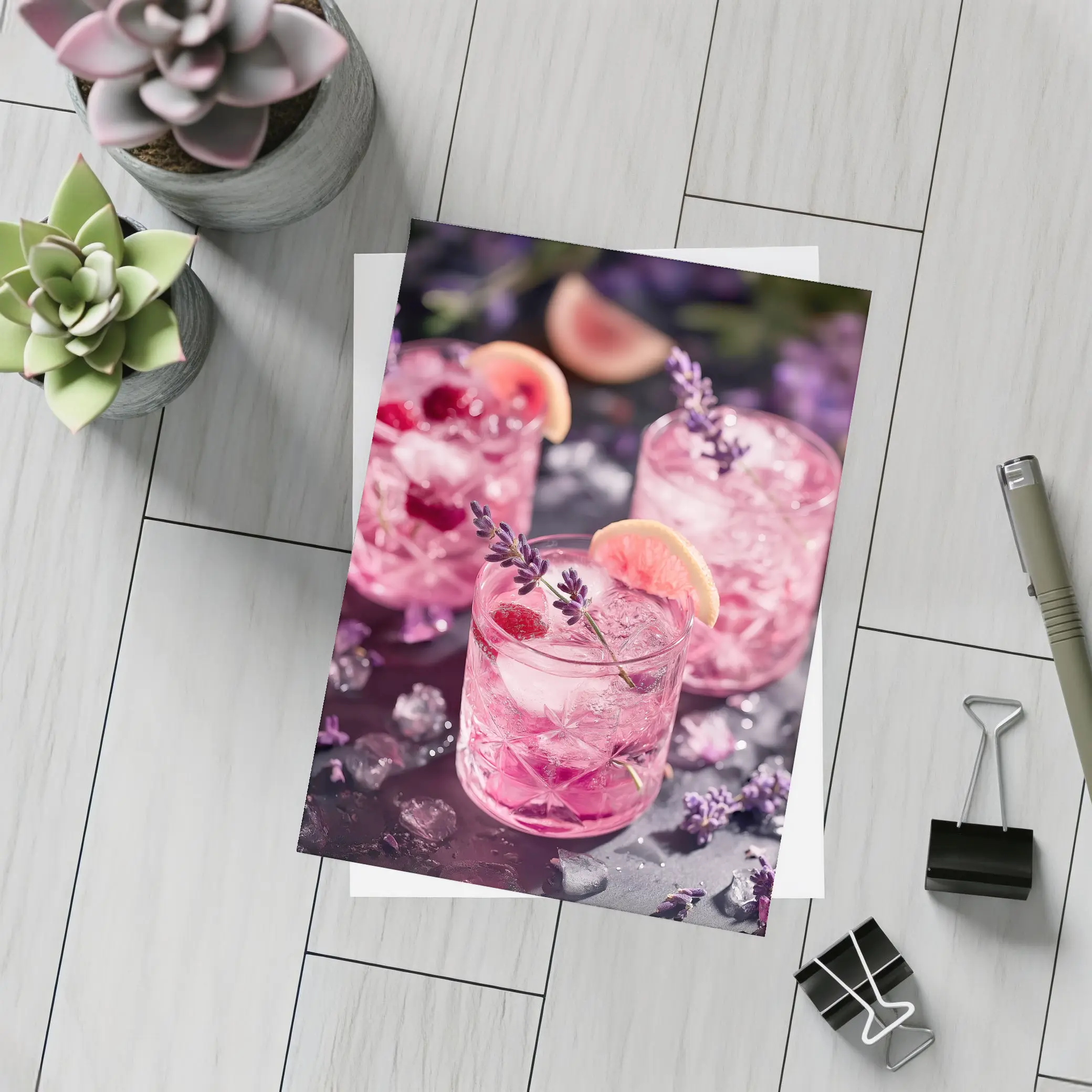 Pink Lavender Cocktails With Grapefruit Ice – Postcards