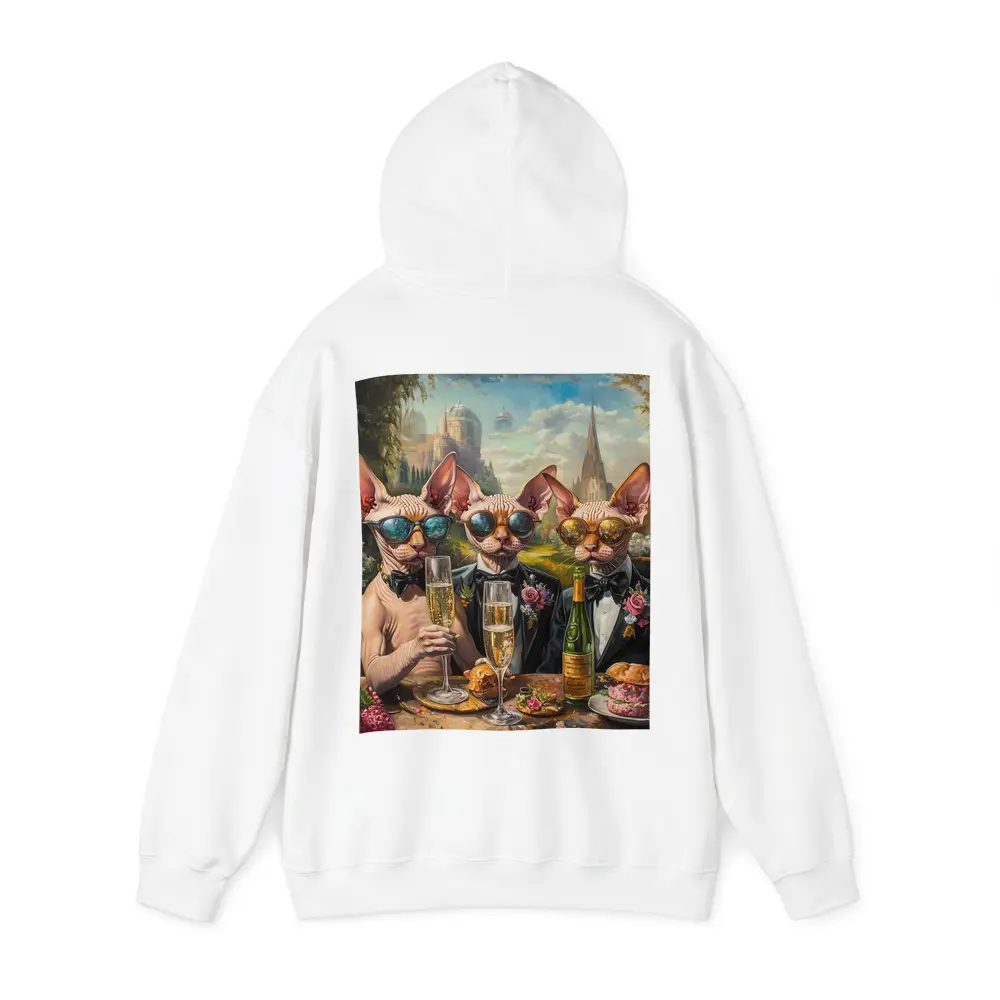 Sphynx Cats Champagne Toast Garden Party – Hoodies