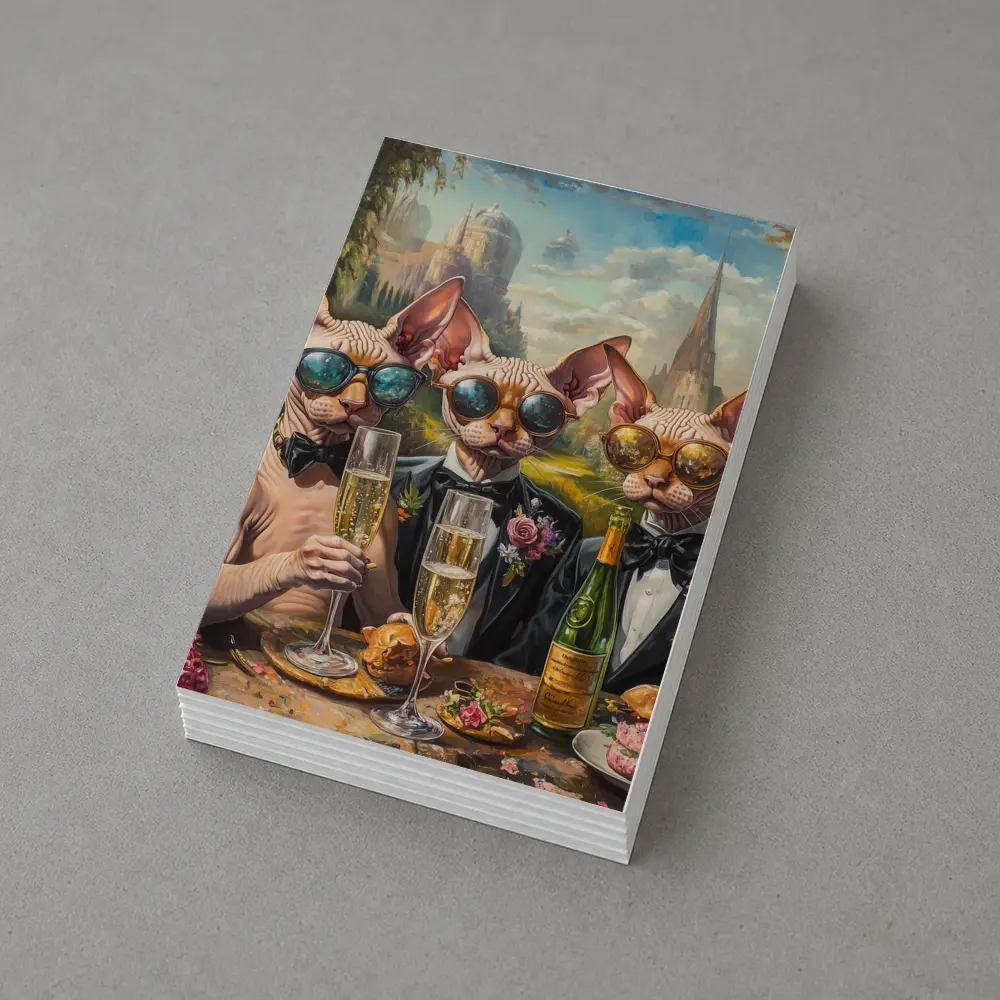 Sphynx Cats Champagne Toast Garden Party – Postcards