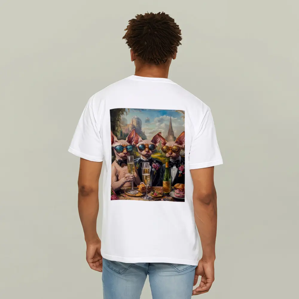 Sphynx Cats Champagne Toast Garden Party – T-Shirts