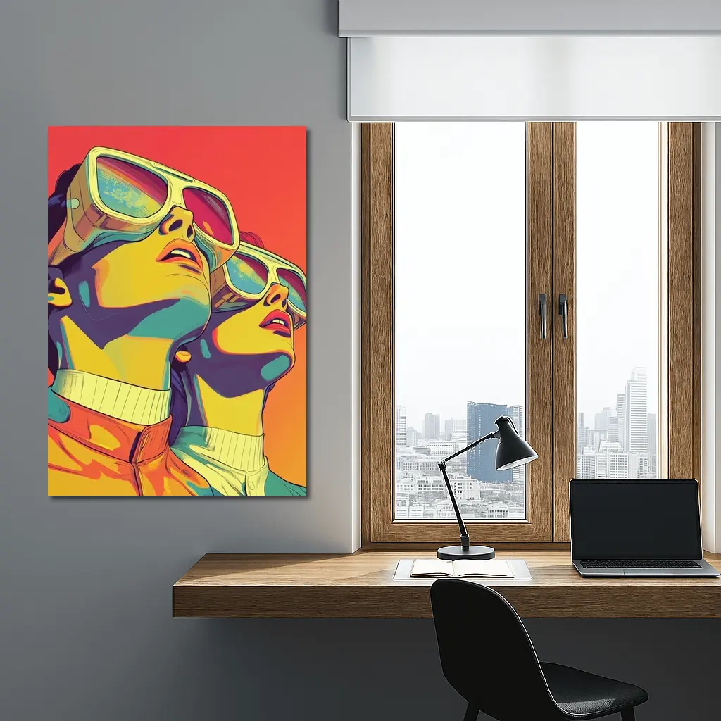 Retro Women Pop Art Bold Color – Wall Art