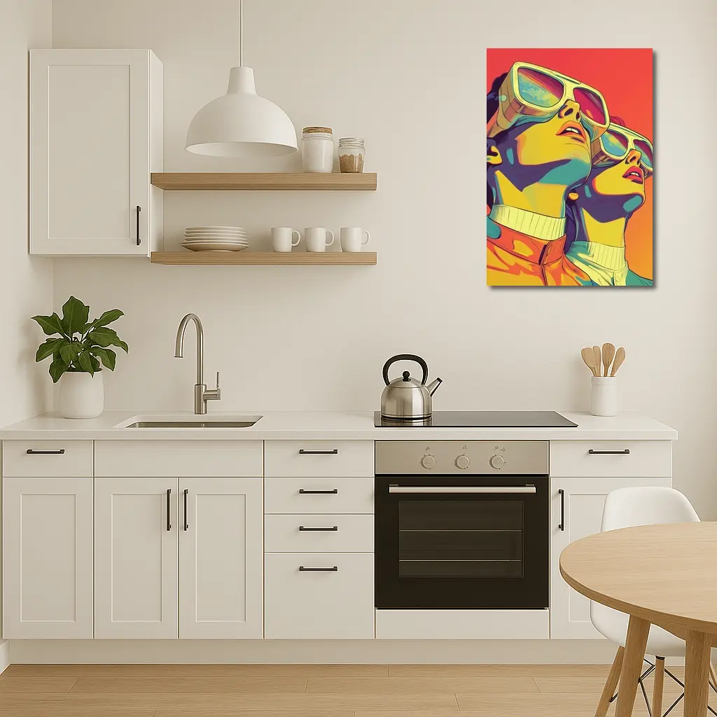 Retro Women Pop Art Bold Color – Wall Art