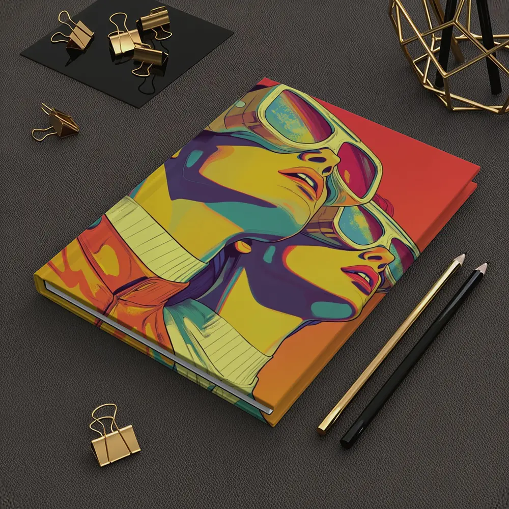 Retro Women Pop Art Bold Color – Notebooks