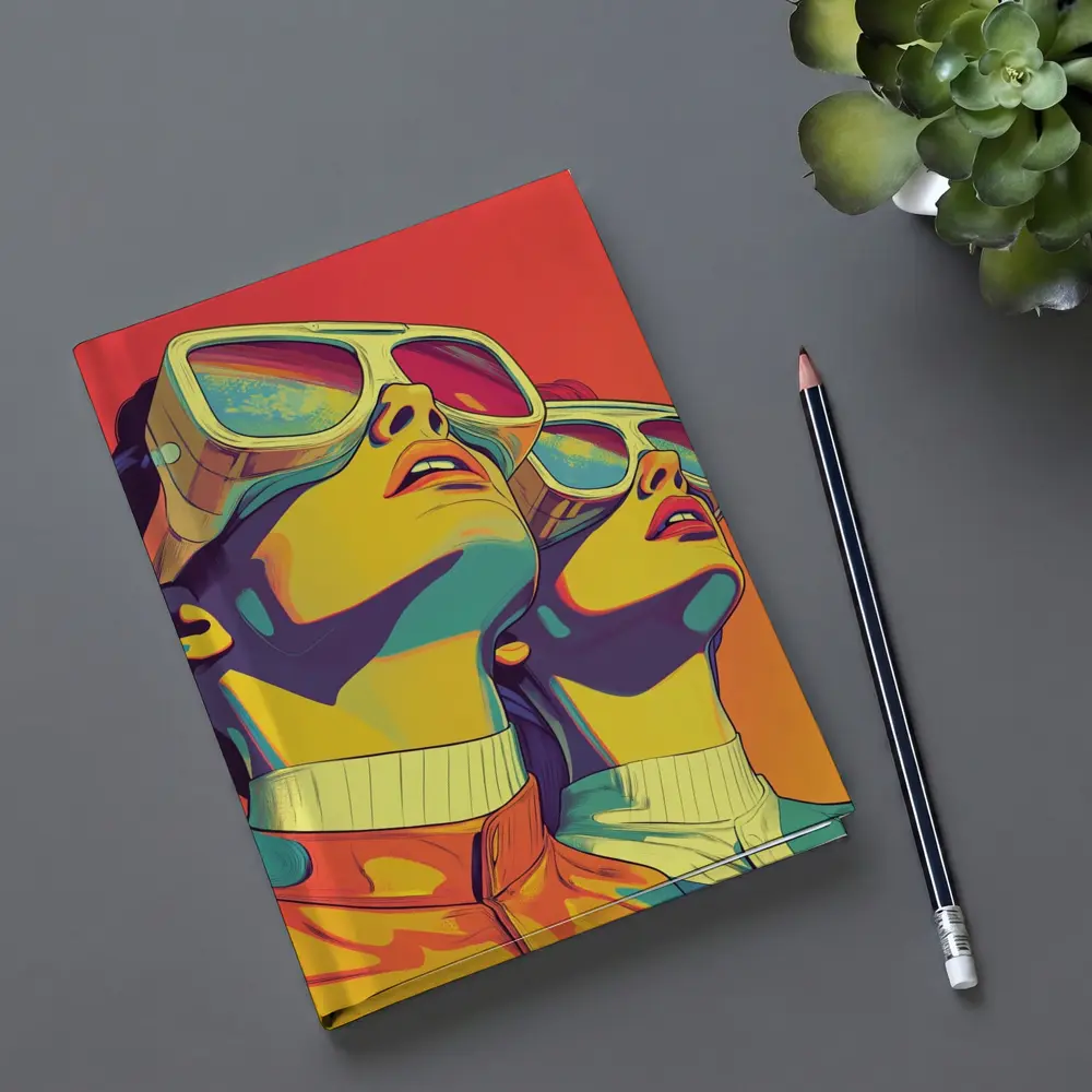 Retro Women Pop Art Bold Color – Notebooks
