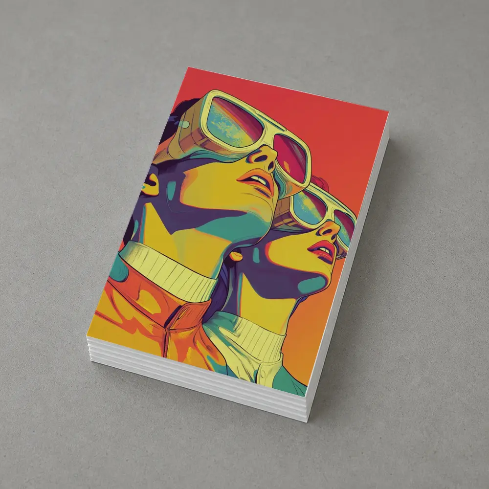 Retro Women Pop Art Bold Color – Postcards