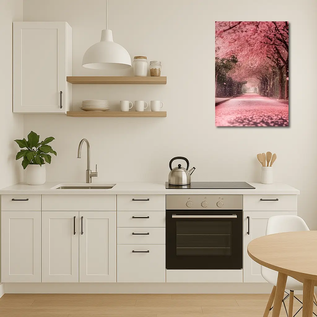 Cherry Blossom Tree Tunnel Pink Petals – Wall Art