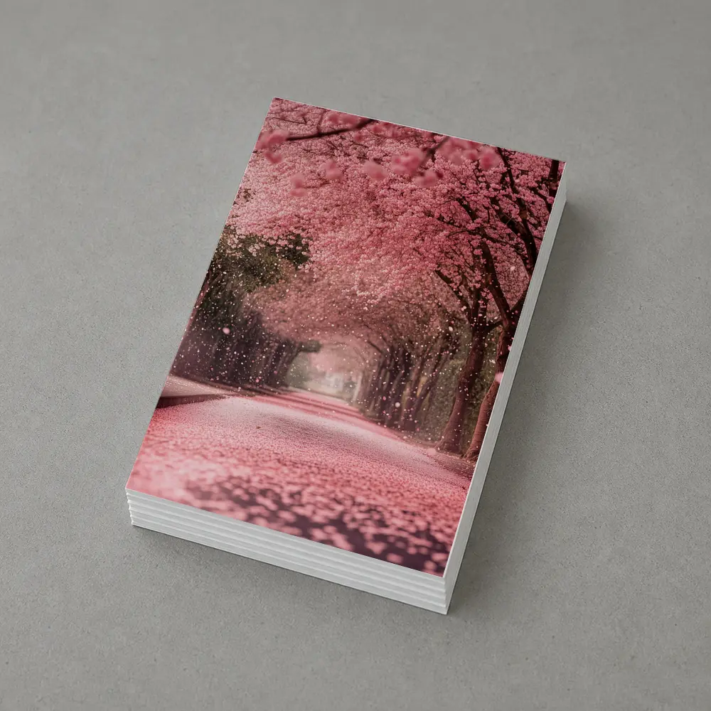 Cherry Blossom Tree Tunnel Pink Petals – Postcards