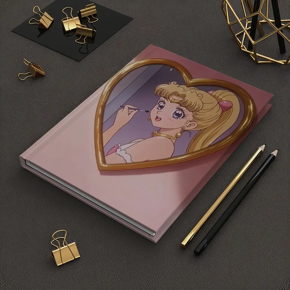 Sailor Moon Anime Girl Heart Mirror Pink – Notebooks