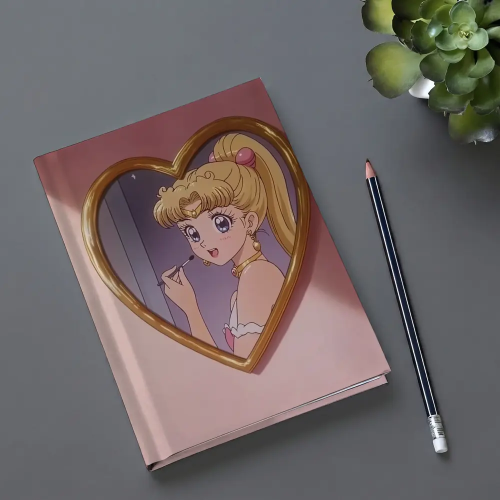 Sailor Moon Anime Girl Heart Mirror Pink – Notebooks