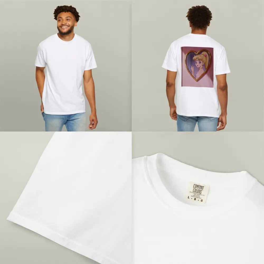 Sailor Moon Anime Girl Heart Mirror Pink – T-Shirts