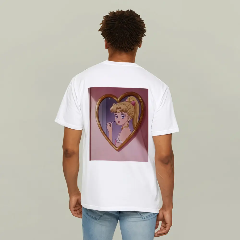 Sailor Moon Anime Girl Heart Mirror Pink – T-Shirts