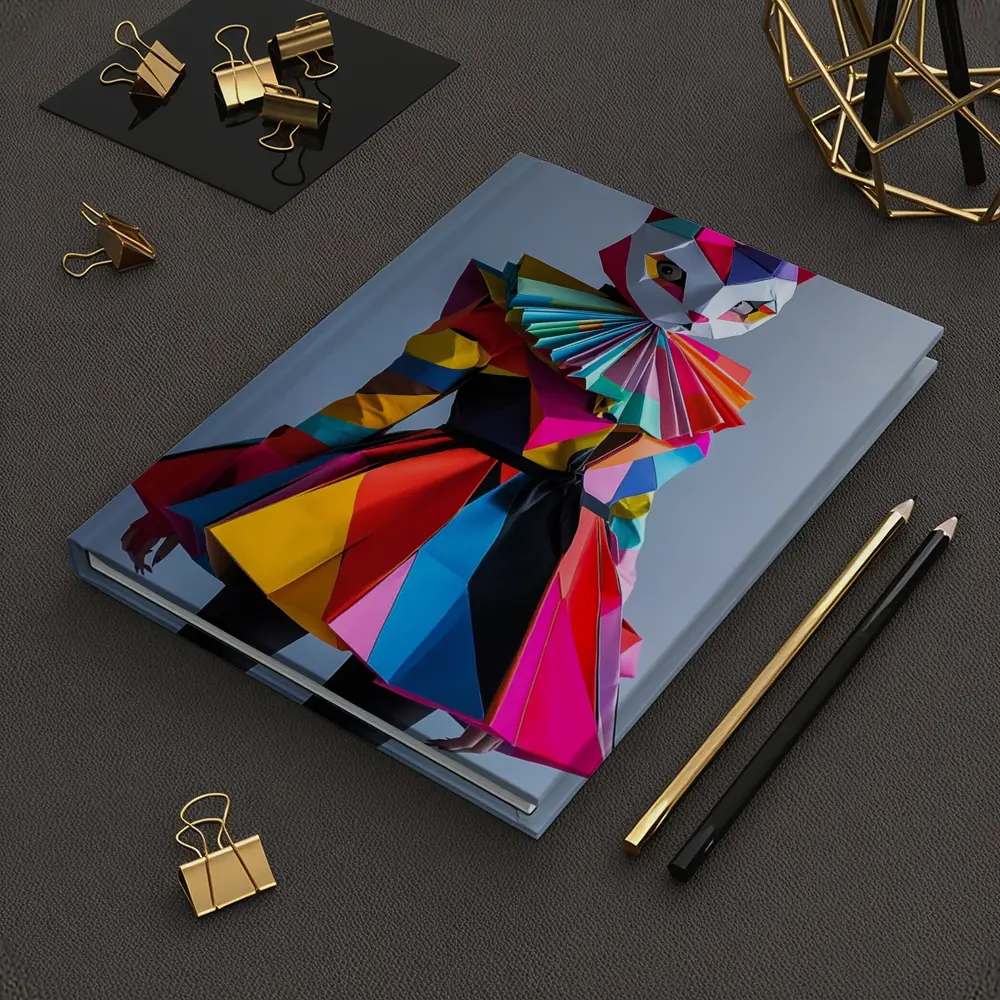 Colorful Geometric Cat Mask Costume Art – Notebooks