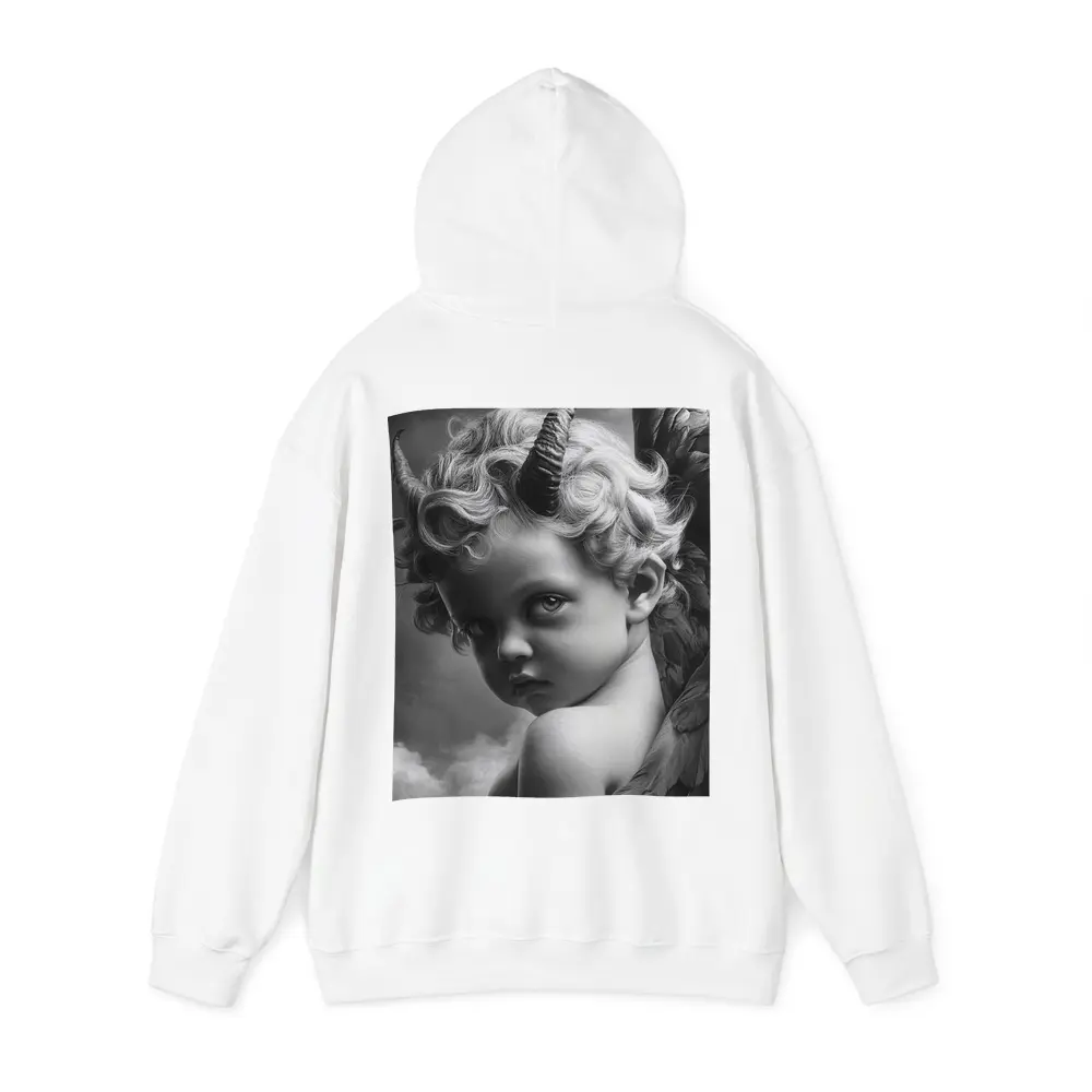 Dark Cherub With Horns And Wings – Hoodies
