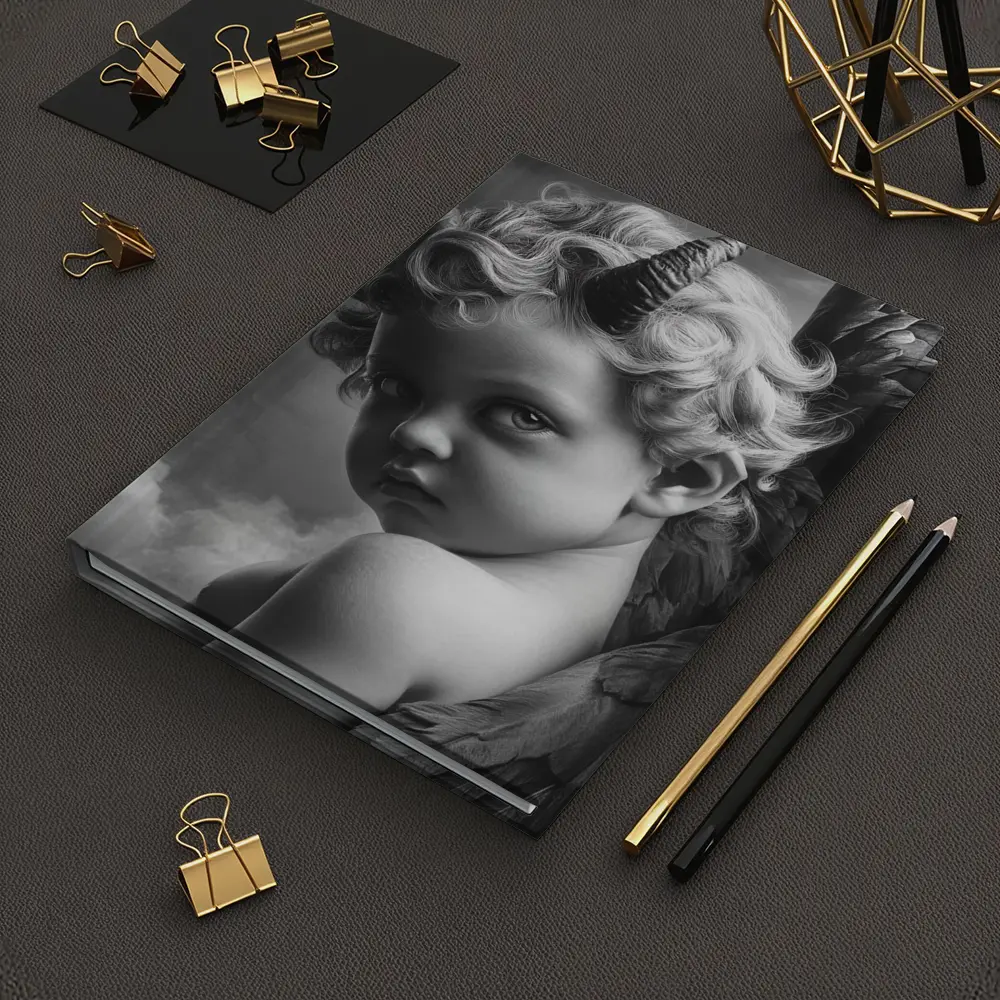 Dark Cherub With Horns And Wings – Notebooks
