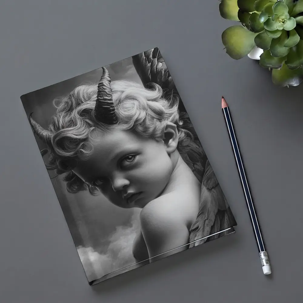 Dark Cherub With Horns And Wings – Notebooks