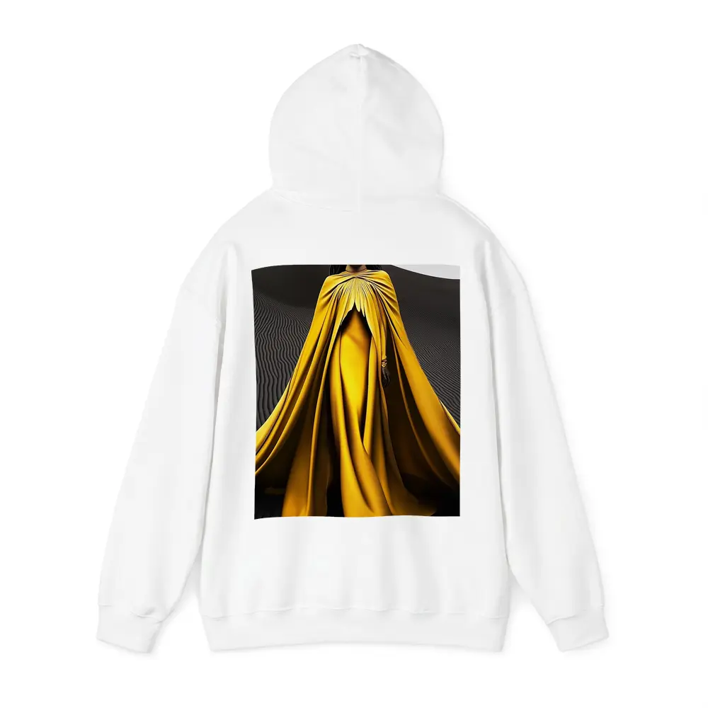 Woman in Golden Cape Black Sand Dunes – Hoodies