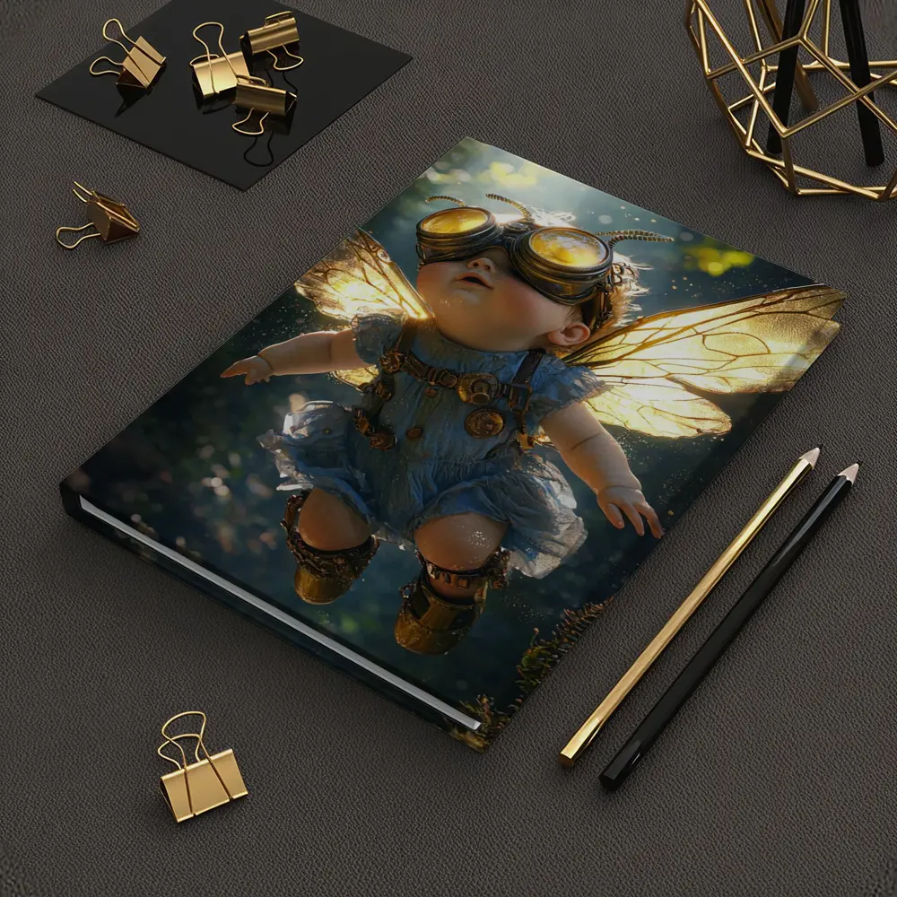 Steampunk Baby Fairy Flying Forest Light – Notebooks