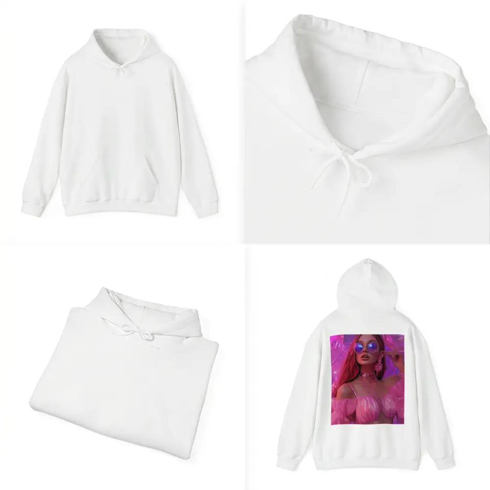 Fashion Woman Pink Bubbly Purple Fantasy – Hoodies