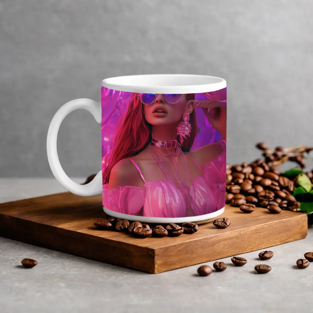 Fashion Woman Pink Bubbly Purple Fantasy – Mugs