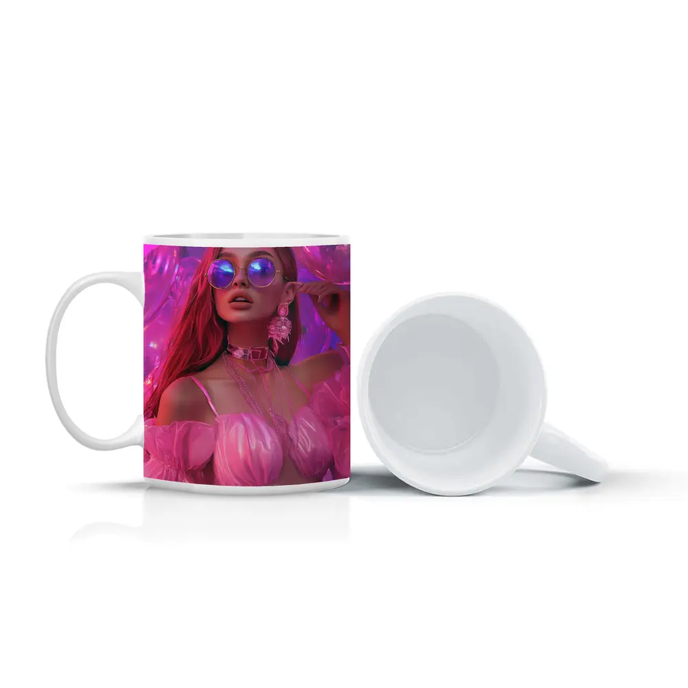 Fashion Woman Pink Bubbly Purple Fantasy – Mugs