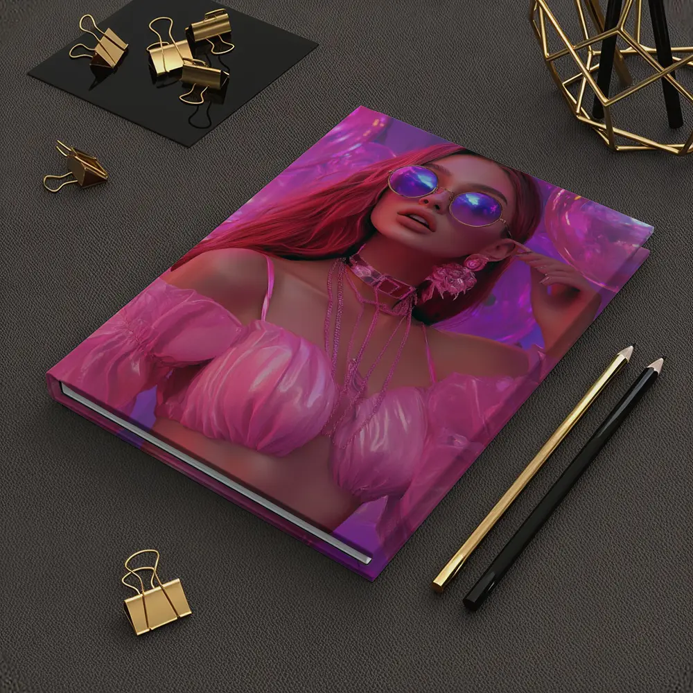 Fashion Woman Pink Bubbly Purple Fantasy – Notebooks