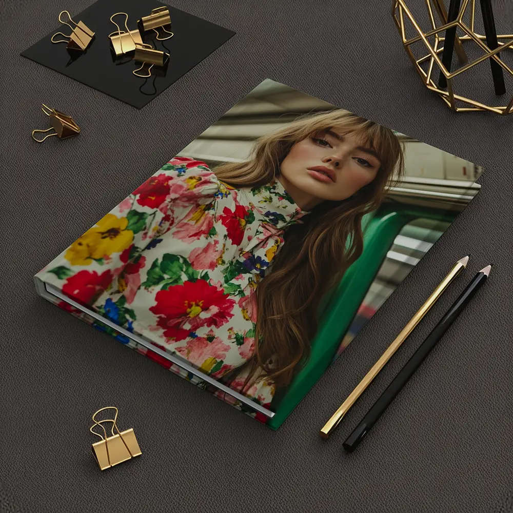 Floral Dress Woman on Subway Train – Notebooks