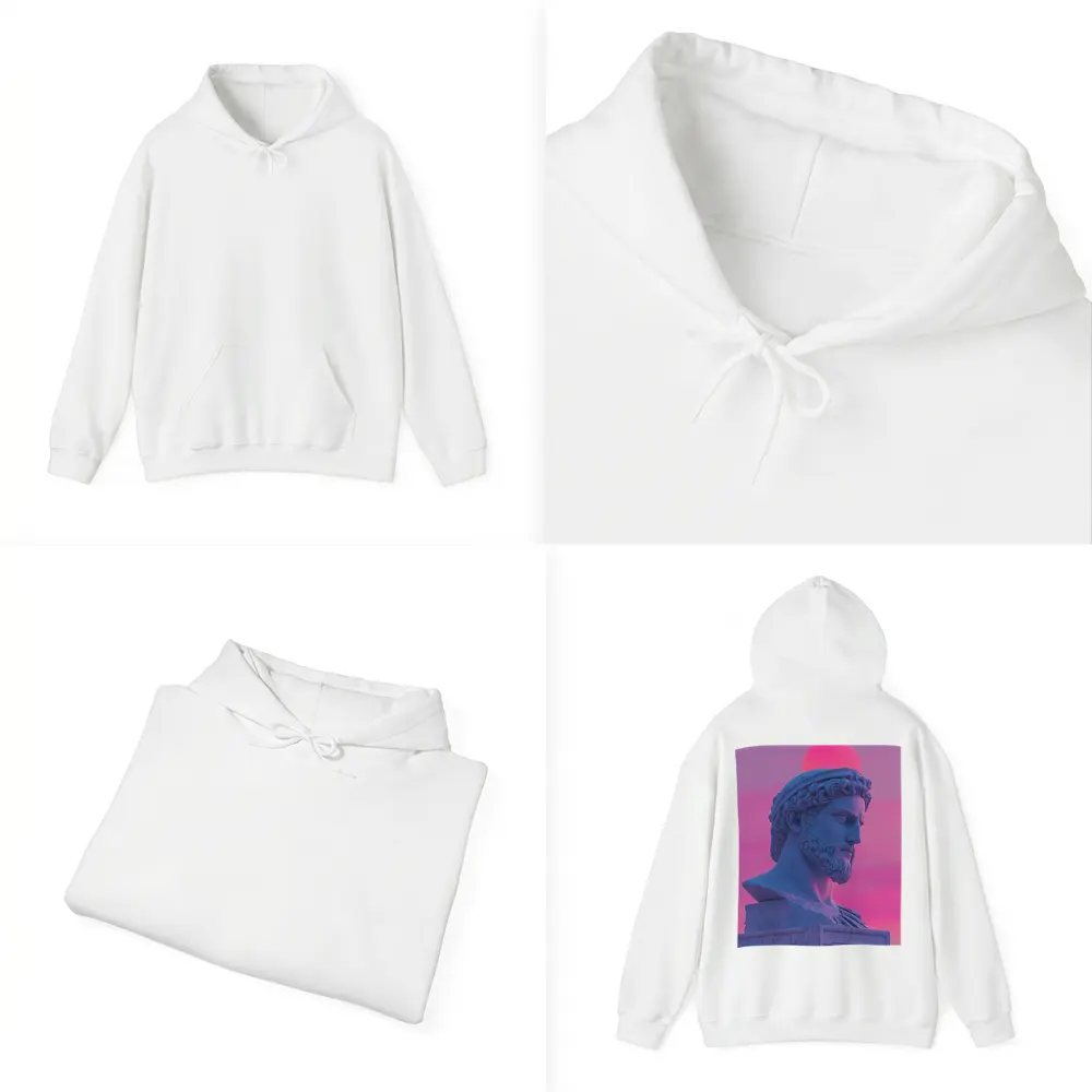 Greek Statue Bust Vaporwave Pink Sky – Hoodies