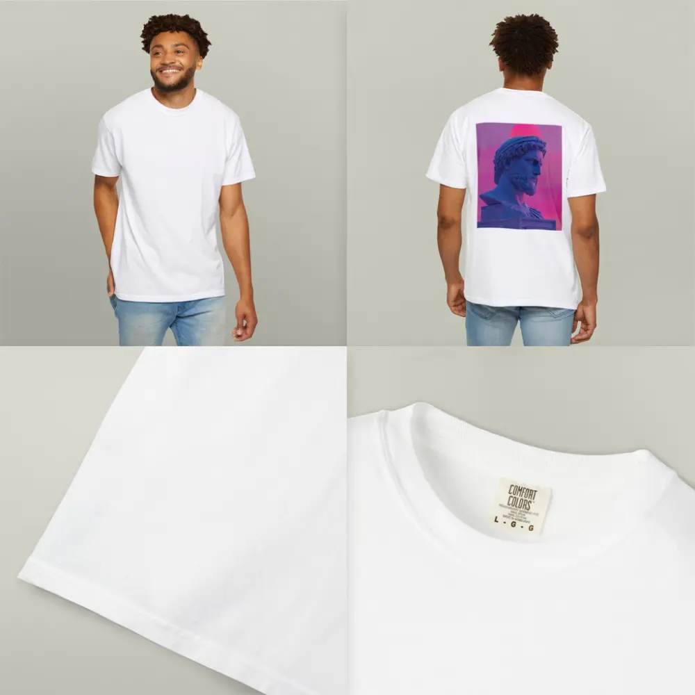 Greek Statue Bust Vaporwave Pink Sky – T-Shirts
