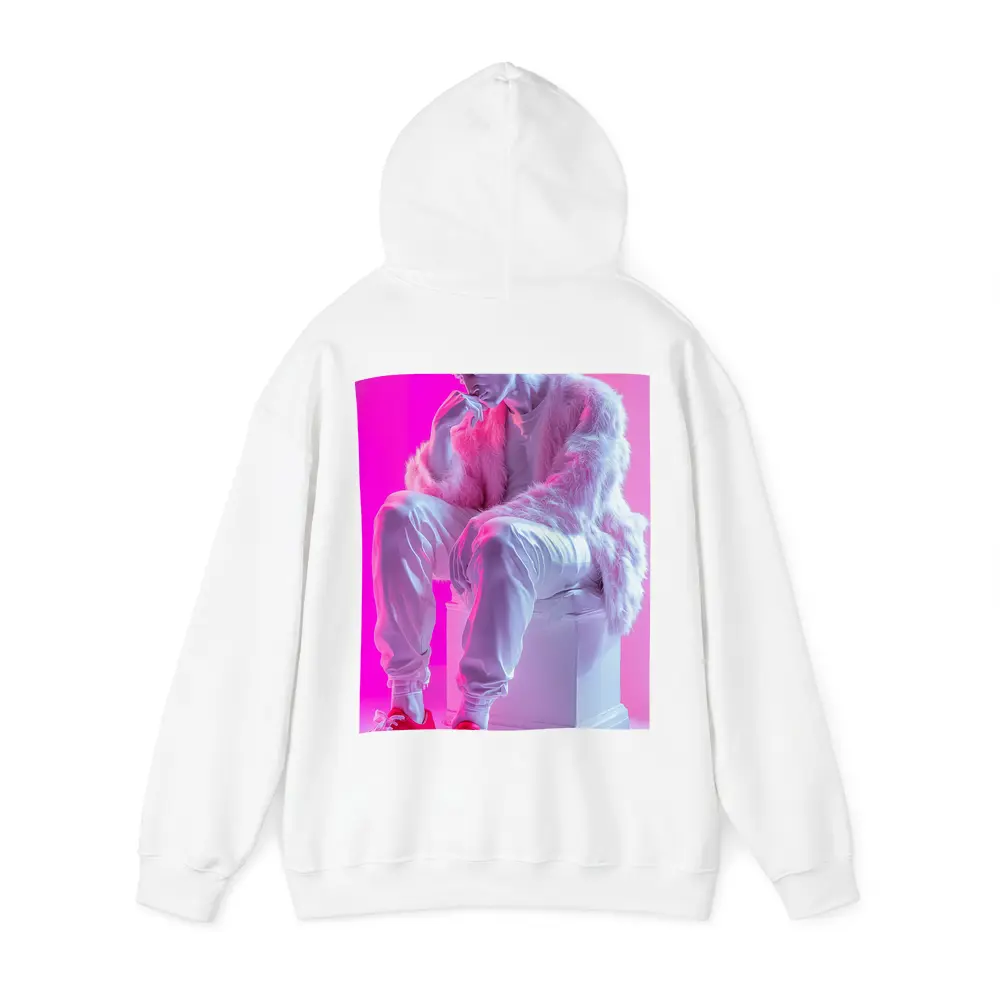 Classical Statue Streetwear Pink Neon Background – Hoodies