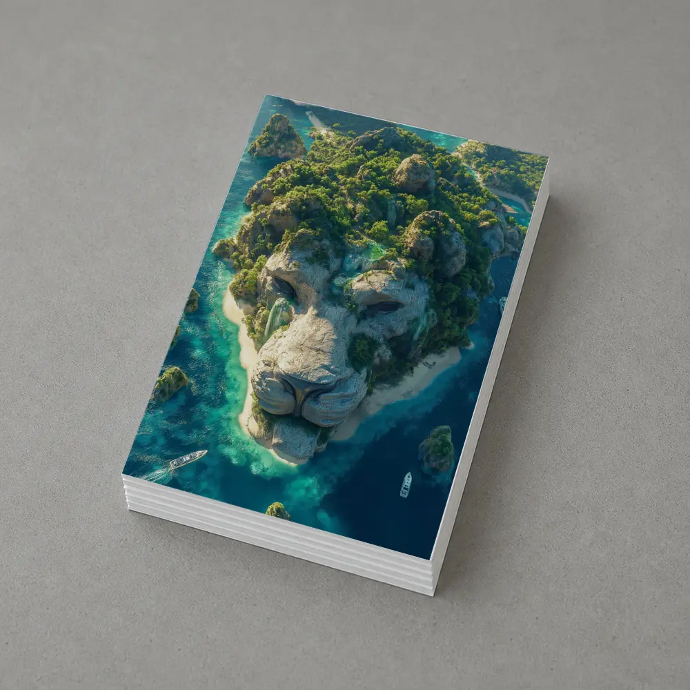 Lion Face Island Aerial Tropical Ocean View – Postcards