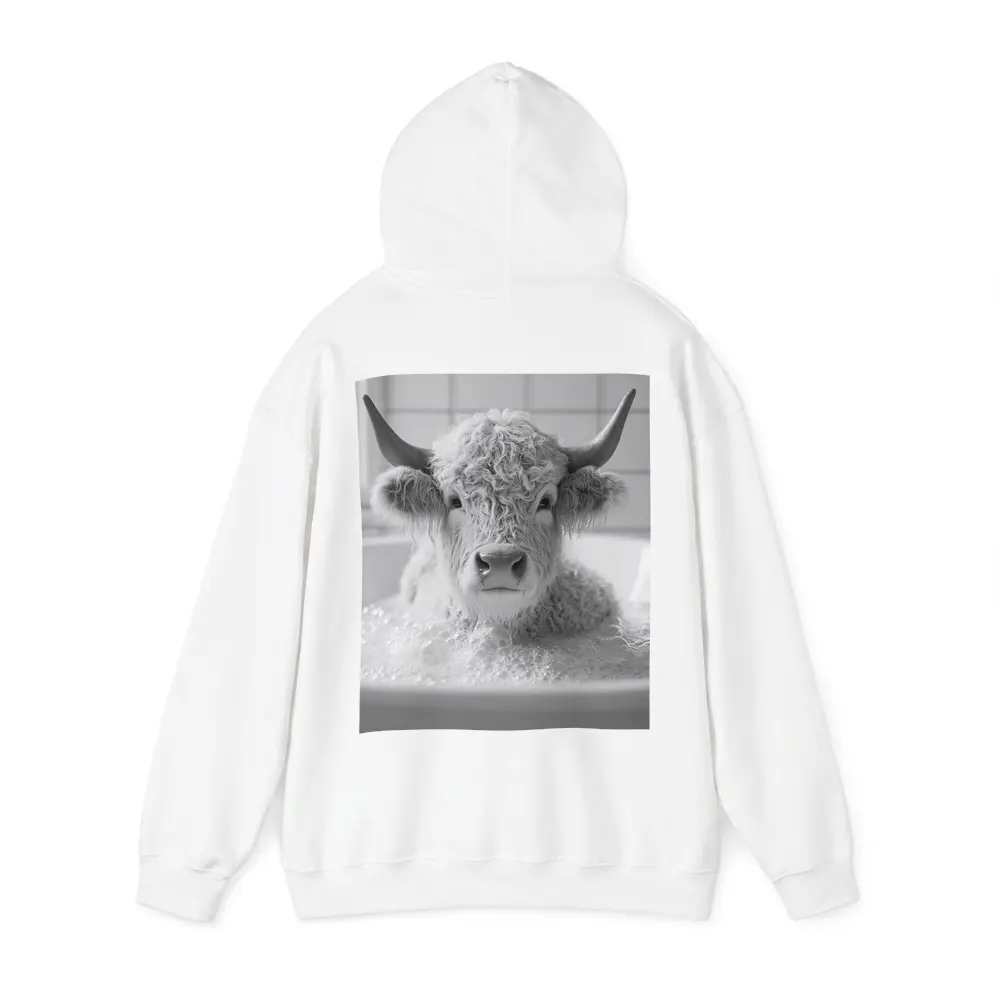 Highland Cow Relaxing In Bubble Bath – Hoodies