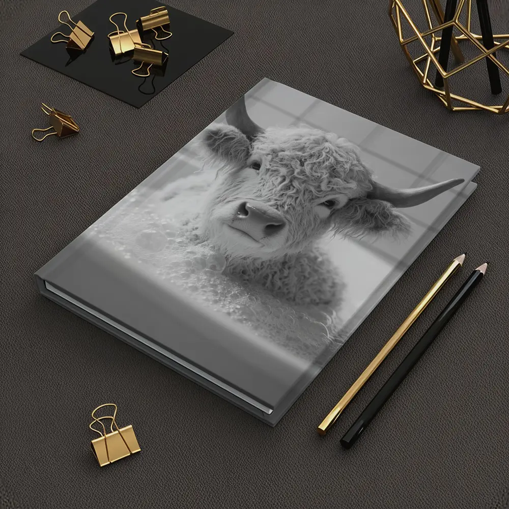 Highland Cow Relaxing In Bubble Bath – Notebooks