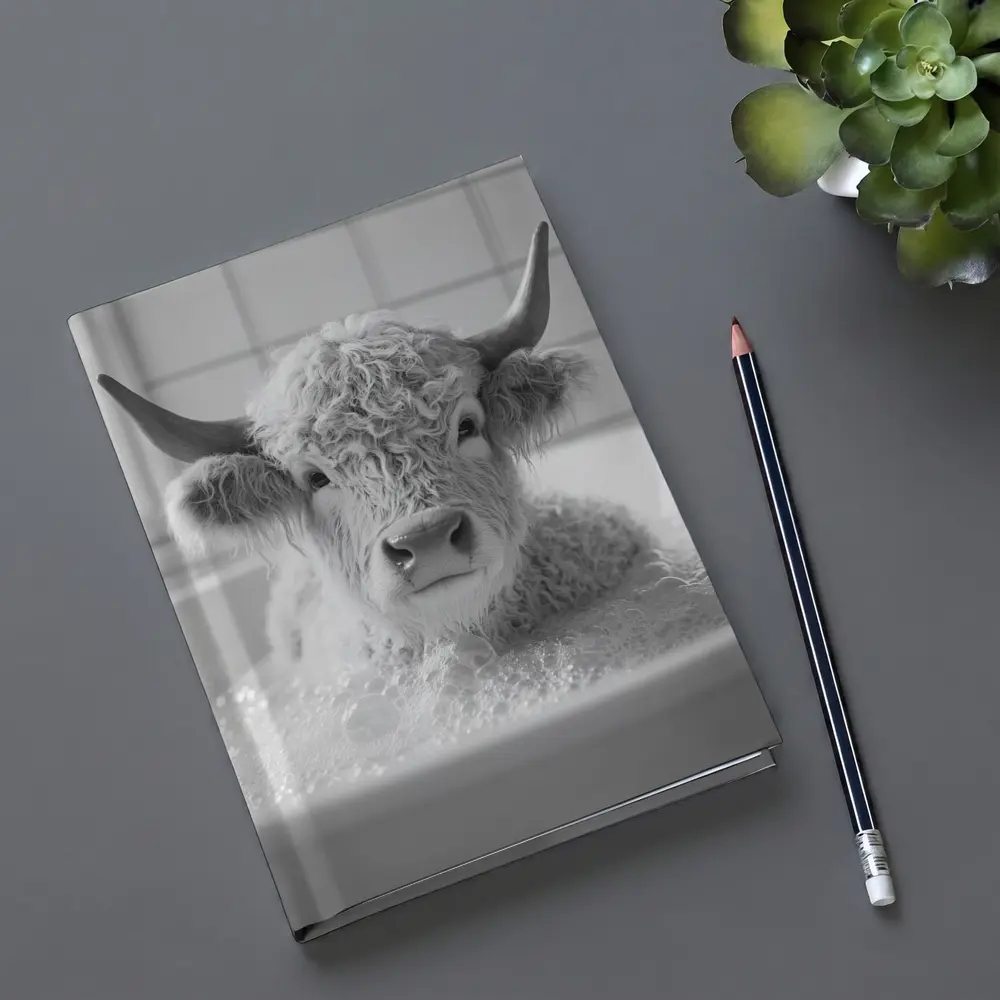 Highland Cow Relaxing In Bubble Bath – Notebooks