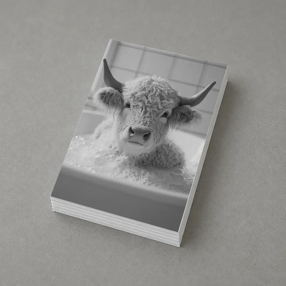 Highland Cow Relaxing In Bubble Bath – Postcards