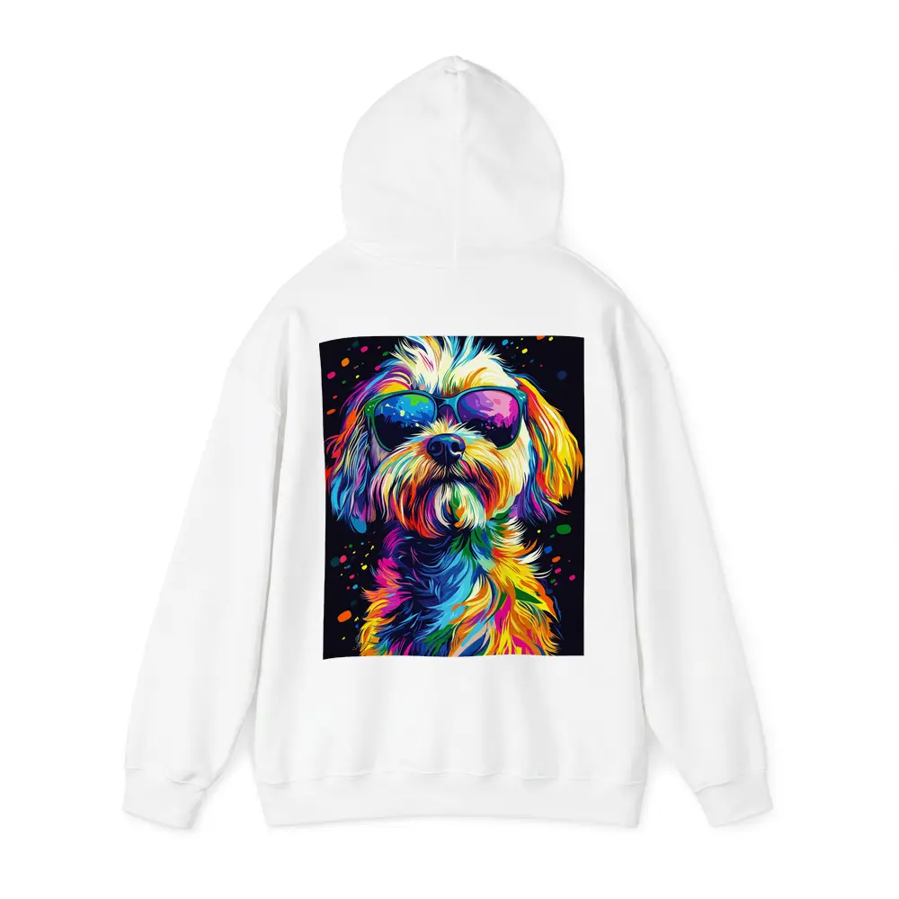 Colorful Shih Tzu Dog Wearing Sunglasses Pop Art – Hoodies
