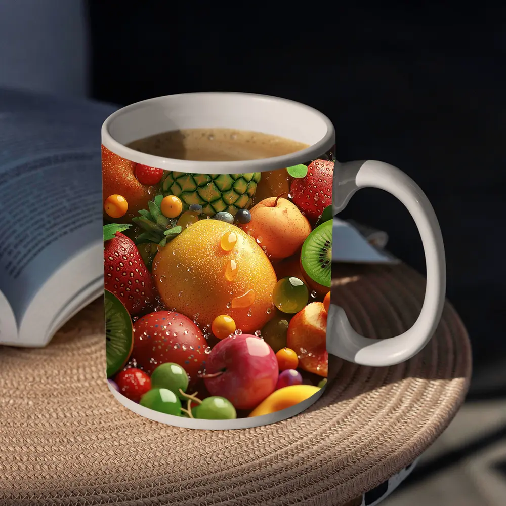 Colorful Tropical Fruits Fresh Summer Arrangement – Mugs