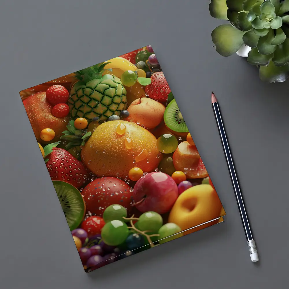 Colorful Tropical Fruits Fresh Summer Arrangement – Notebooks