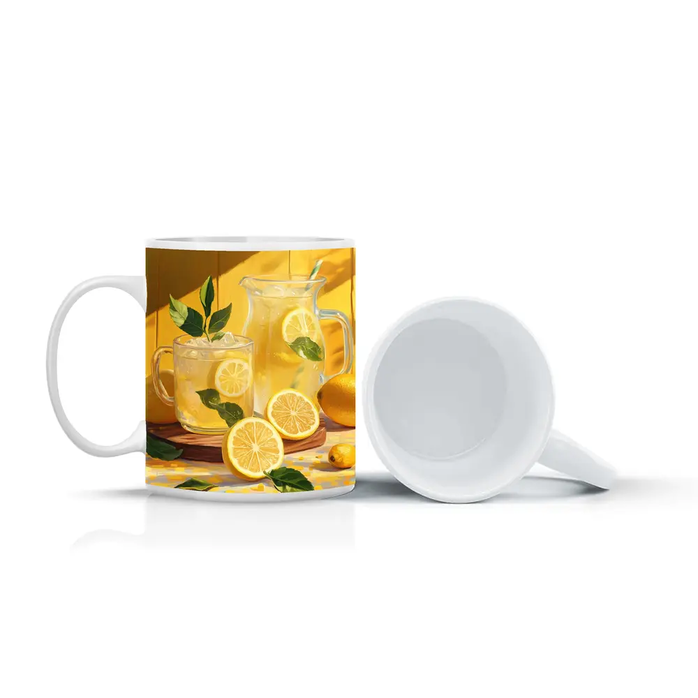 Lemonade Pitcher Glass Summer Yellow Kitchen – Mugs