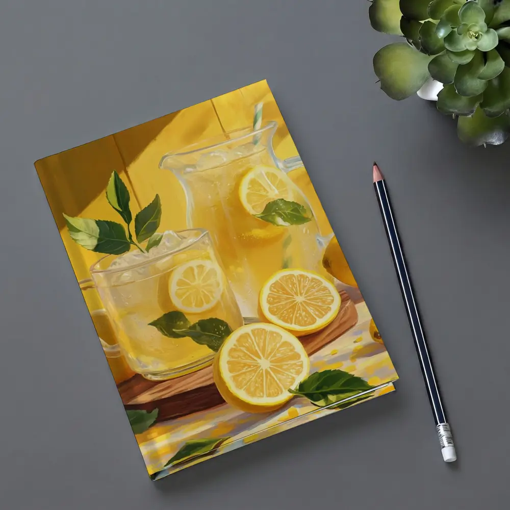 Lemonade Pitcher Glass Summer Yellow Kitchen – Notebooks