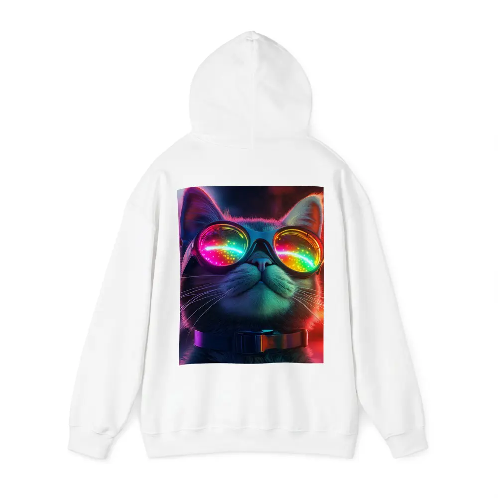 Cool Cat Neon Glasses Cyberpunk Night – Hoodies