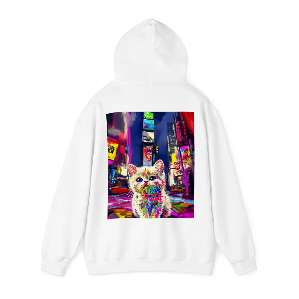Colorful Kitten Pop Art Times Square – Hoodies