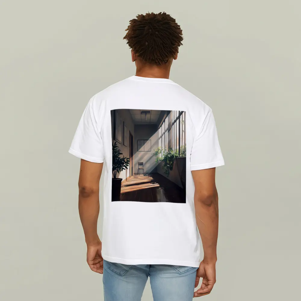 Anime School Hallway Sunlight Plants Interior – T-Shirts