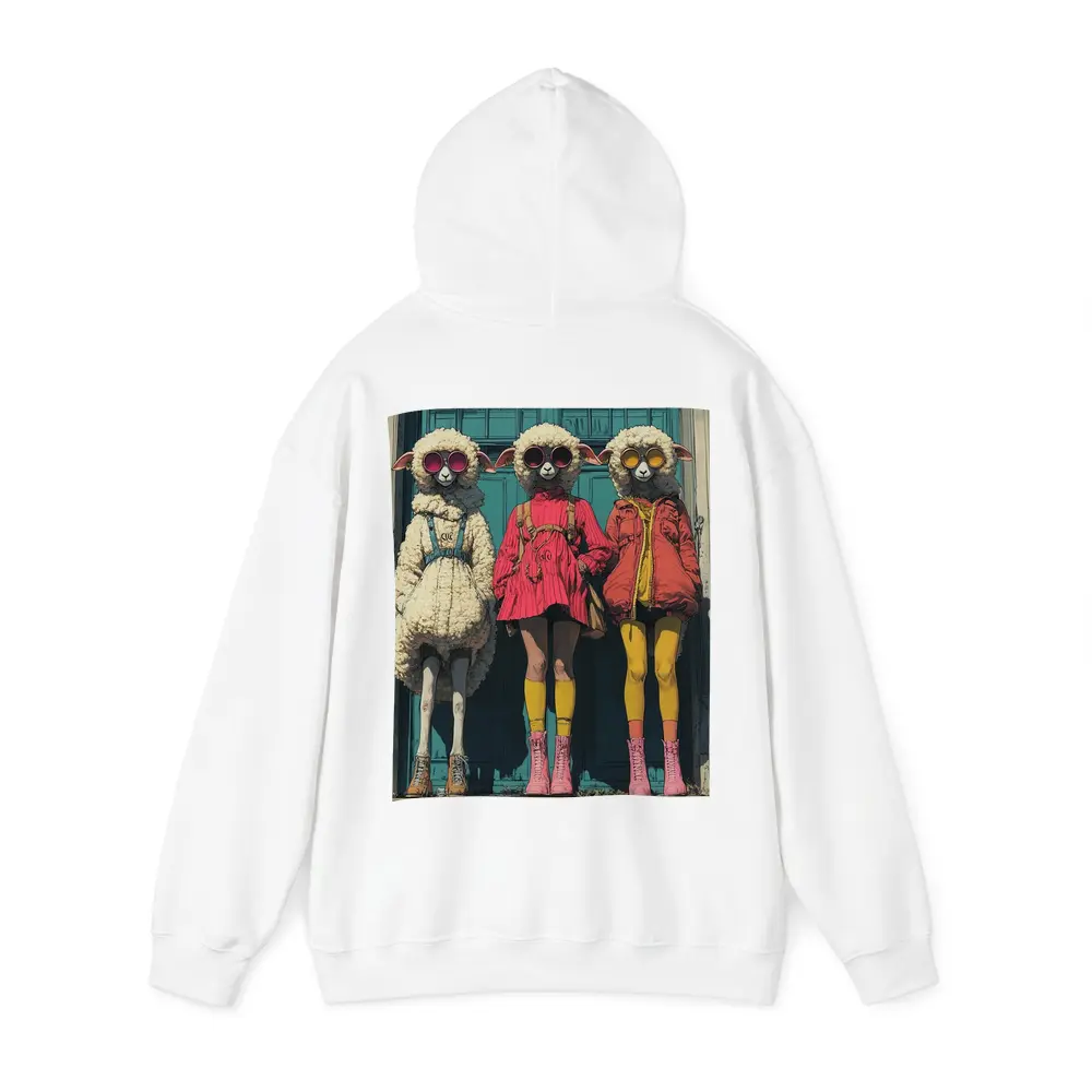 Three Fashion Sheep Sunglasses Urban Street Art – Hoodies
