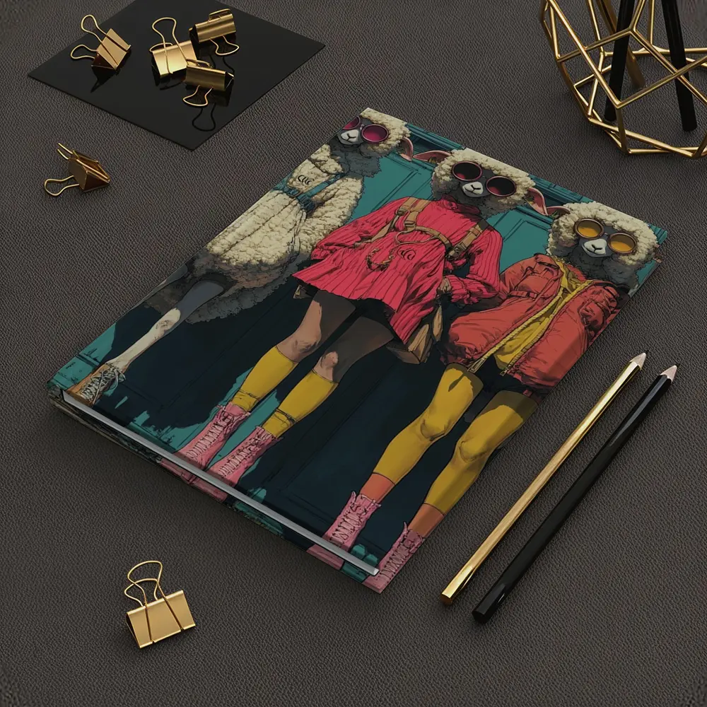 Three Fashion Sheep Sunglasses Urban Street Art – Notebooks