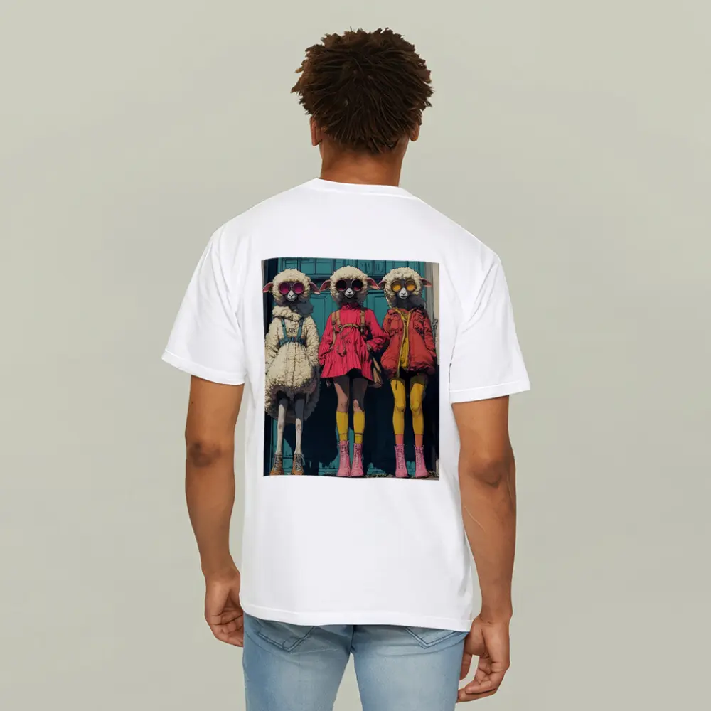 Three Fashion Sheep Sunglasses Urban Street Art – T-Shirts