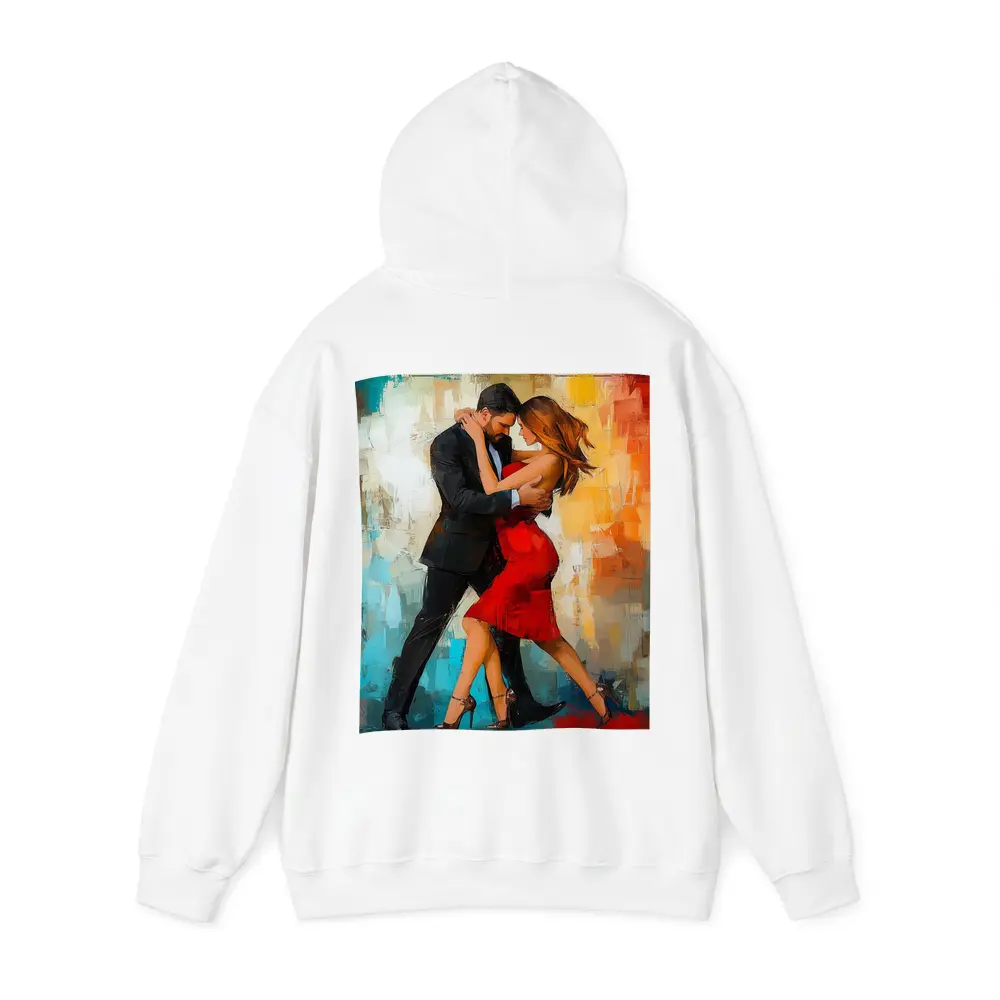 Tango Couple Dancing Abstract Colorful Background – Hoodies